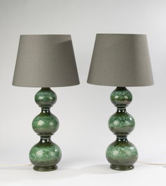 Set of 2 Vintage Ceramic Table Lamps - Kaiser Leuchten - Bubble Lamp