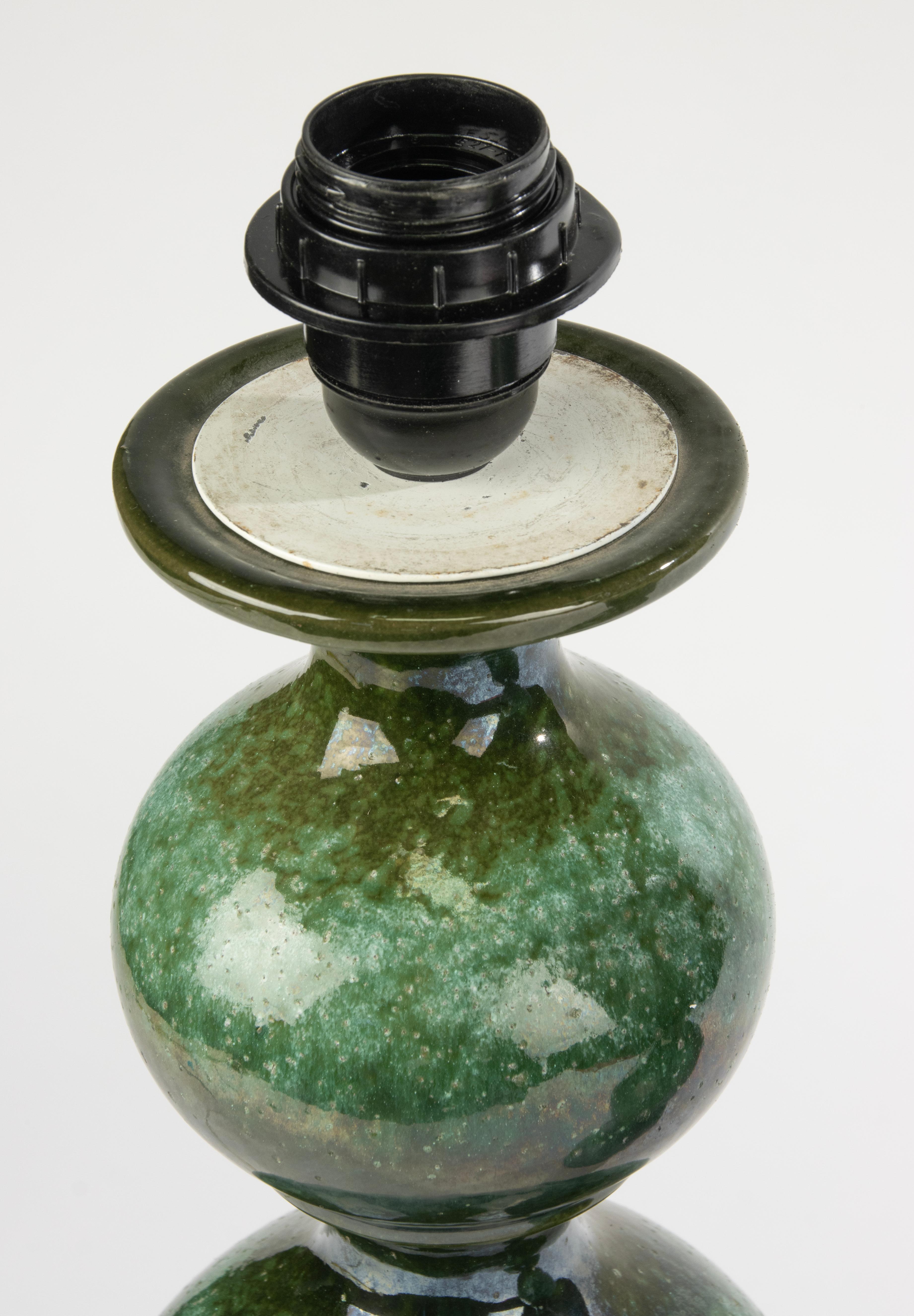 Hand-Crafted Set of 2 Vintage Ceramic Table Lamps - Kaiser Leuchten - Bubble Lamp For Sale