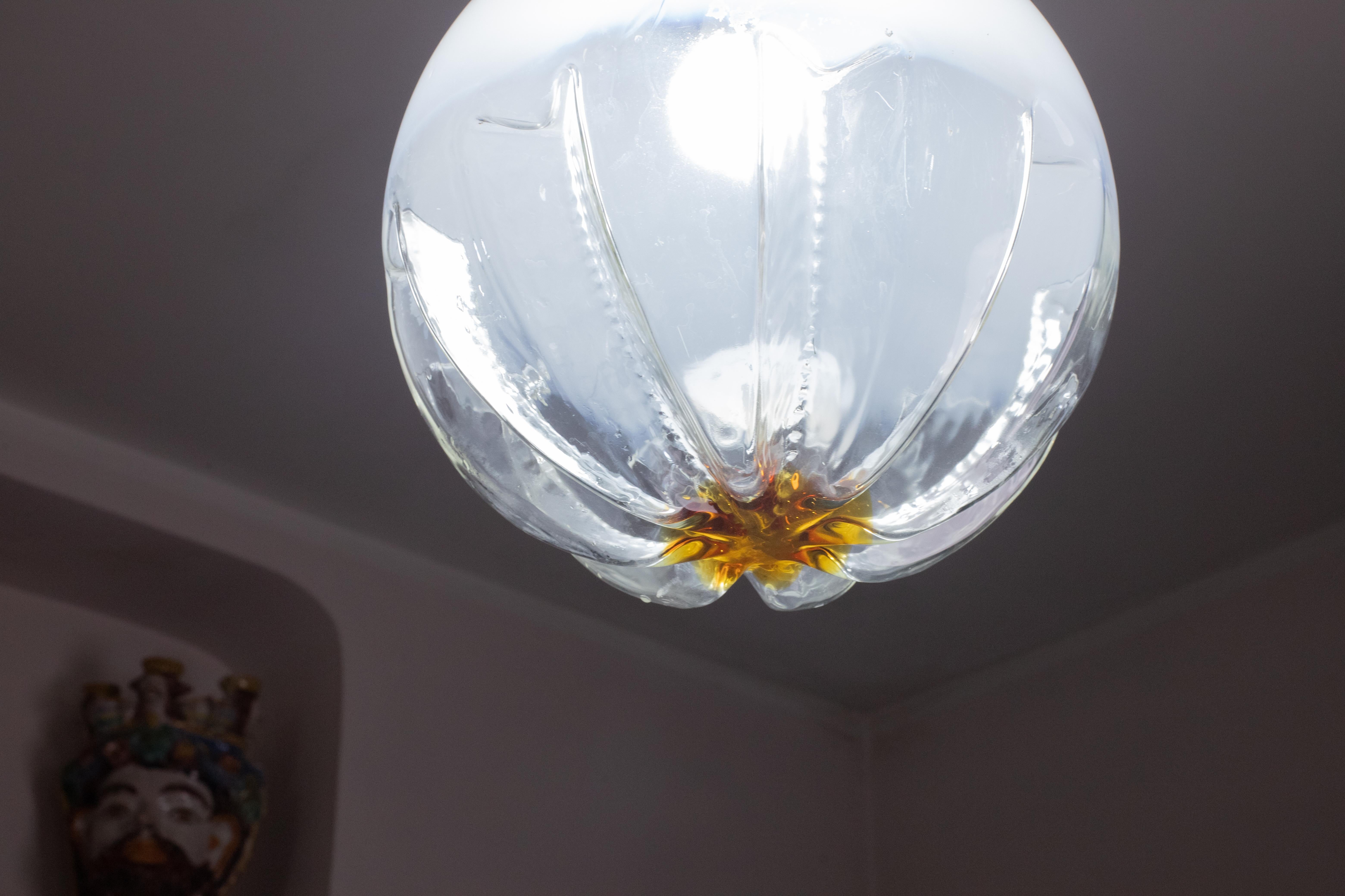 Set of 2 Vintage Chandeliers by Carlo Nason for Mazzega, 1970s For Sale 8