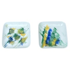 Set of 2 Vintage Danish Ceramic Wall Plates from Bornholm, 1980s