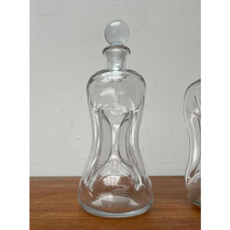Ensemble de 2 bouteilles danoises Kluk en verre de Holmegaard 1970 en vente 4