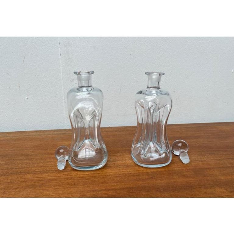 Ensemble de 2 bouteilles danoises Kluk en verre de Holmegaard, 1970 en vente 5