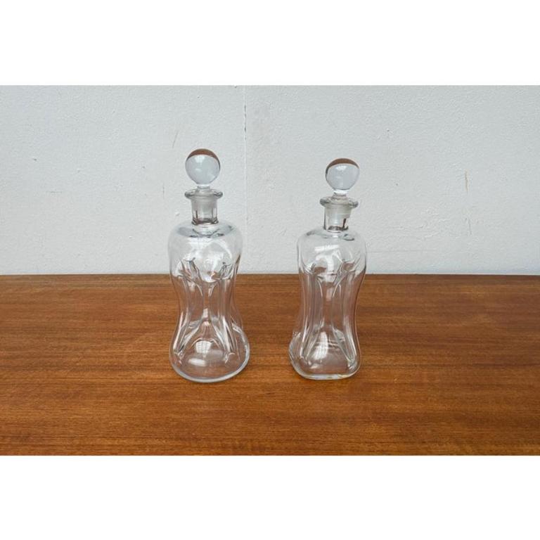 Ensemble de 2 bouteilles danoises Kluk en verre de Holmegaard 1970 Excellent état - En vente à Hamburg, DE