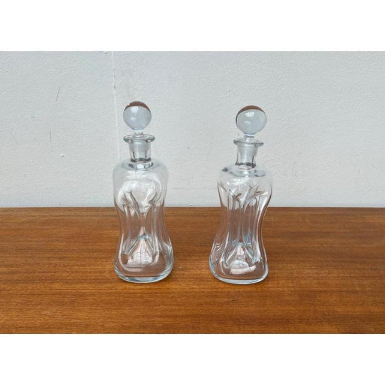 Ensemble de 2 bouteilles danoises Kluk en verre de Holmegaard, 1970 en vente 3