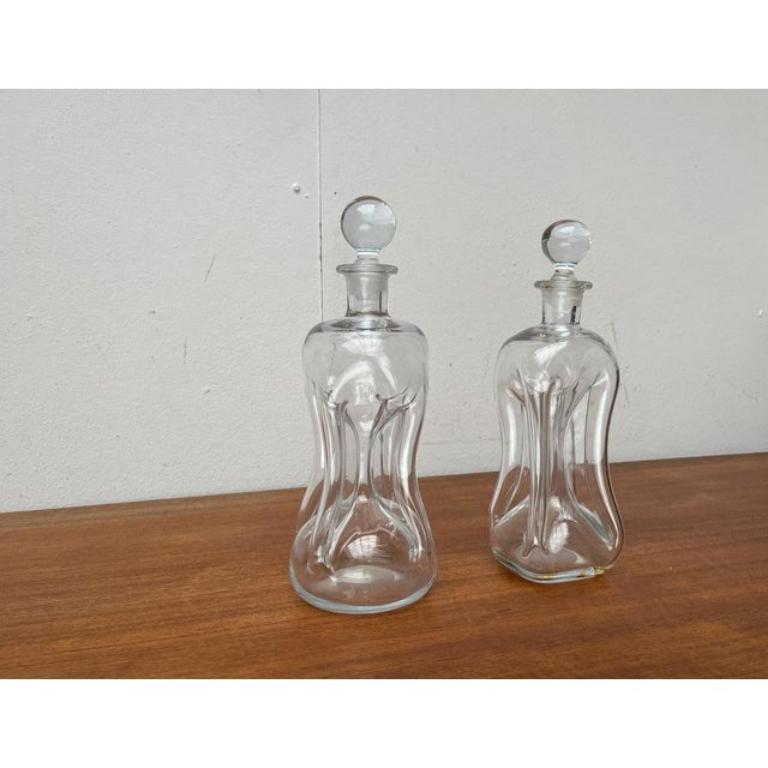 Ensemble de 2 bouteilles danoises Kluk en verre de Holmegaard 1970 en vente 3