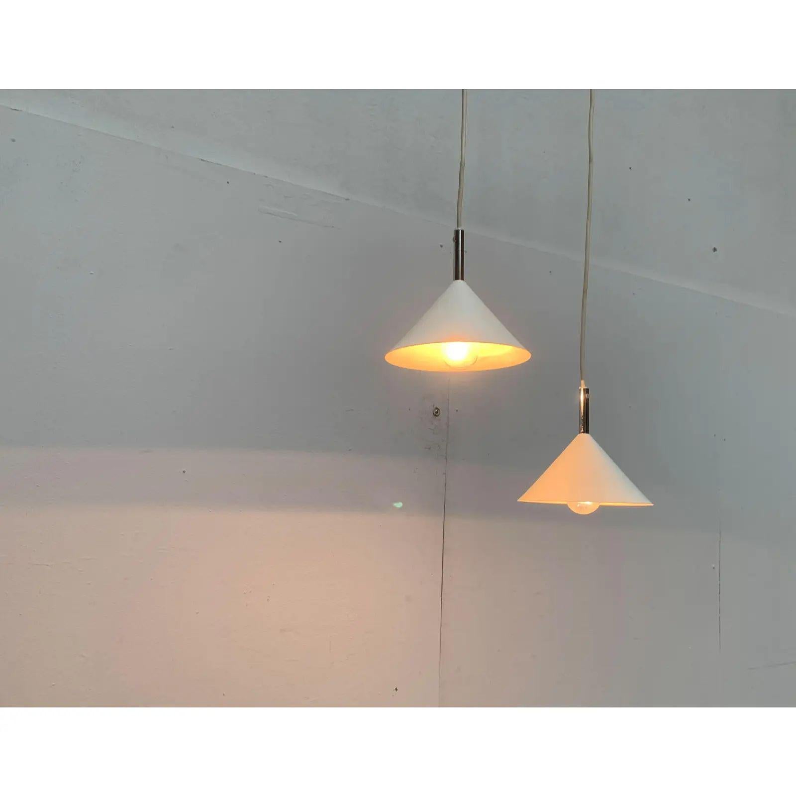 Set di 2 lampade a sospensione danesi vintage, anni '70 in vendita 6