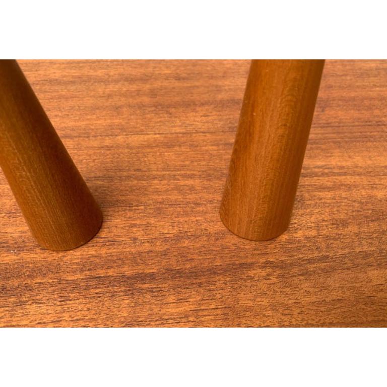 Set of 2 Vintage Danish Teak Candleholders For Sale 7