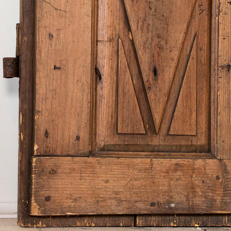 Hungarian Set of 2 Vintage Doors with Diamond Panels