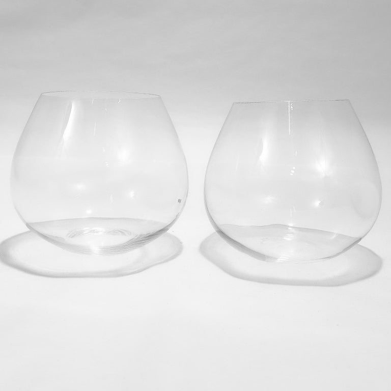 Set of 2 Vintage Elsa Peretti for Tiffany and Co. 'Thumbprint' Wine Glasses  For Sale at 1stDibs