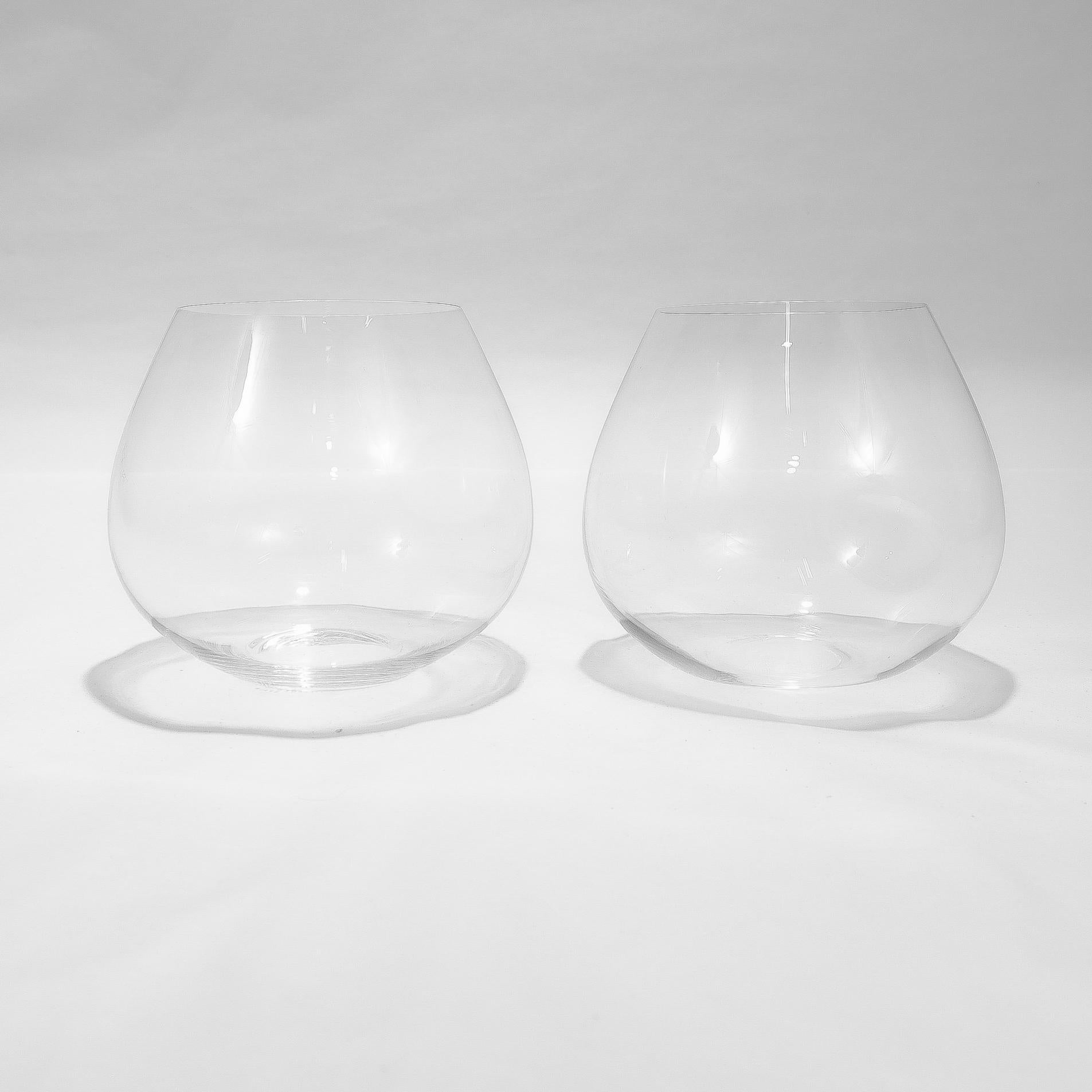 Set von 2 Vintage Elsa Peretti für Tiffany & Co. 'Thumbprint' Weingläsern, Vintage (Spanisch) im Angebot