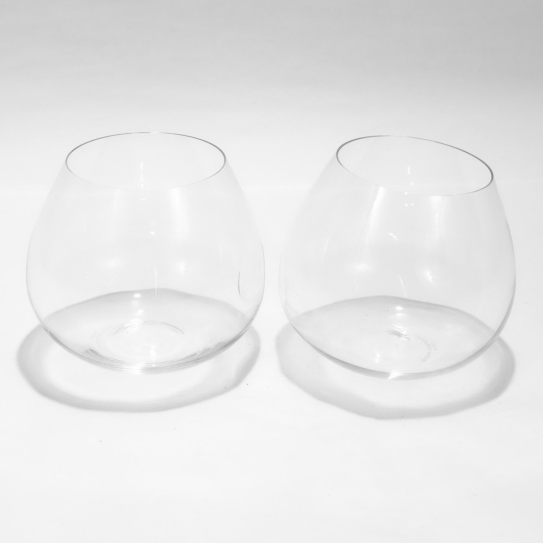 Set von 2 Vintage Elsa Peretti für Tiffany & Co. 'Thumbprint' Weingläsern, Vintage (20. Jahrhundert) im Angebot
