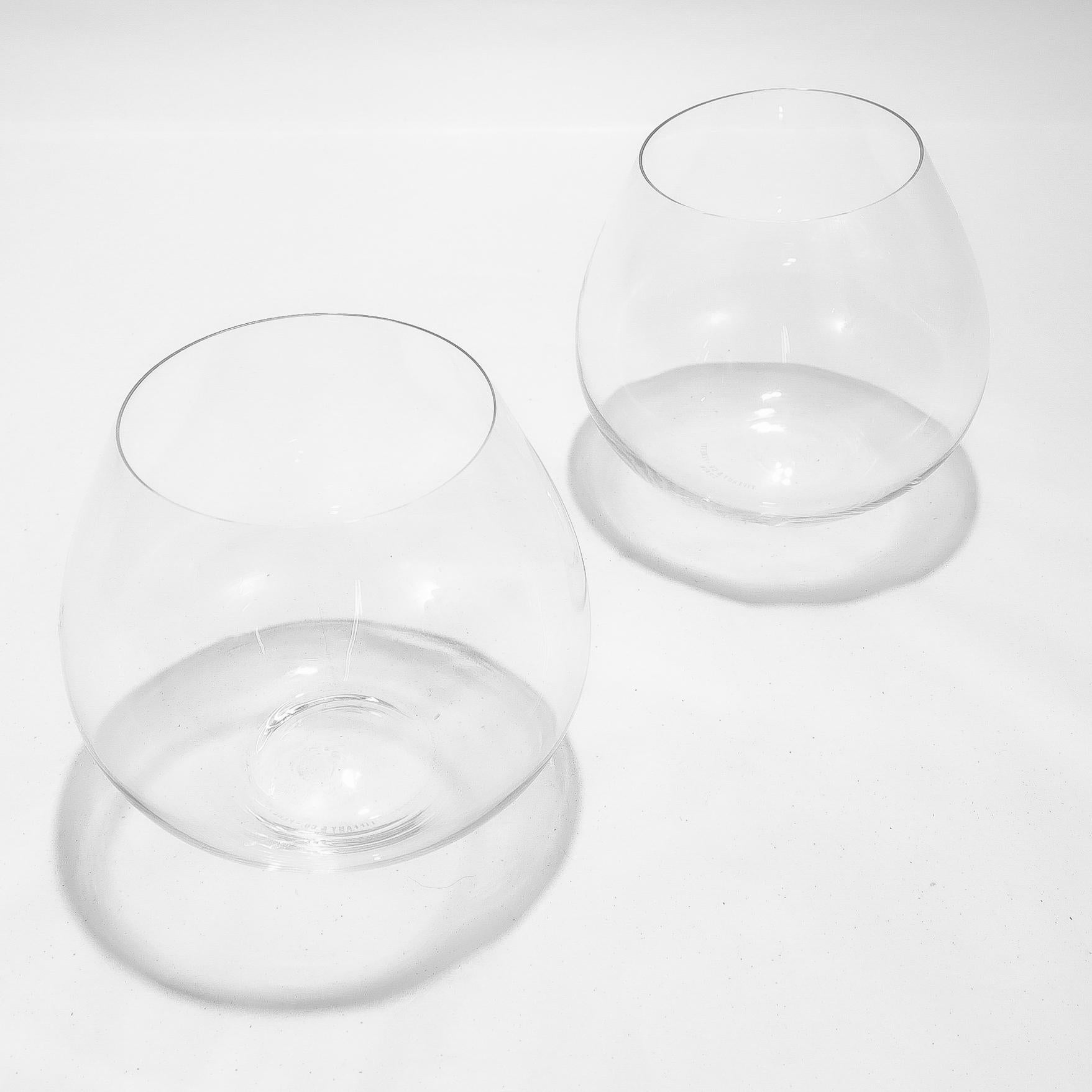 Set von 2 Vintage Elsa Peretti für Tiffany & Co. 'Thumbprint' Weingläsern, Vintage im Angebot 1