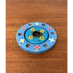 Ensemble de 2 bougeoirs artisanaux vintage en bois, années 1960