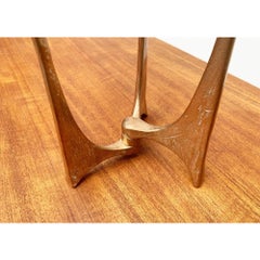 Set of 2 Vintage German Brutalist Metal Candle Holders from Harjes, 1970s