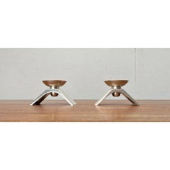 Set of 2 Vintage German Candleholders from WMF, 1970s