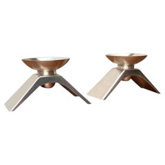 Ensemble de 2 bougeoirs allemands vintage de WMF, 1970