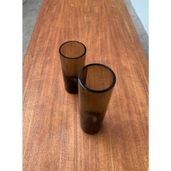 Set of 2 Vintage German Glass Fortuna Line Vases from Rosenthal