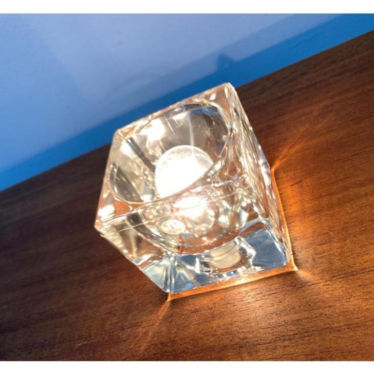 Ensemble de 2 lampes de bureau cubiques TA 14 en verre allemand de Peill & Putzler, années 70 en vente 2