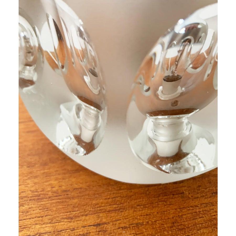 Set di 2 lampade da tavolo tedesche in vetro vintage di Peill & Putzler in vendita 4