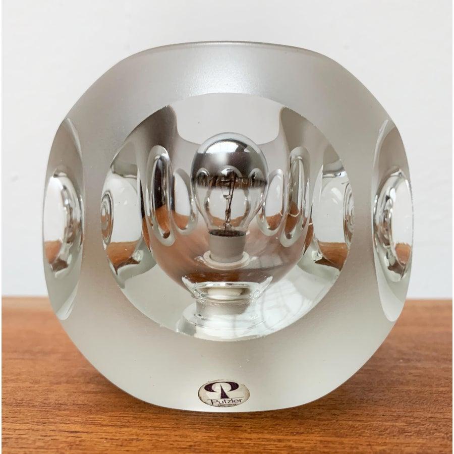 Set di 2 lampade da tavolo tedesche in vetro vintage di Peill & Putzler in vendita 5