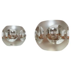 Set of 2 Vintage German Glass Table Lamps from Peill & Putzler