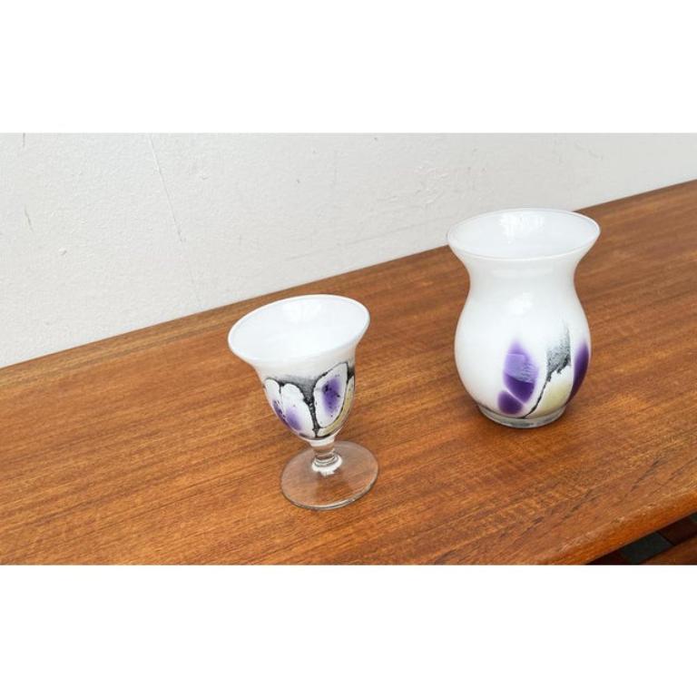 2er-Set Vase und Kelch aus deutschem Glas von Hans Jürgen Richartz, 1970er Jahre im Angebot 5
