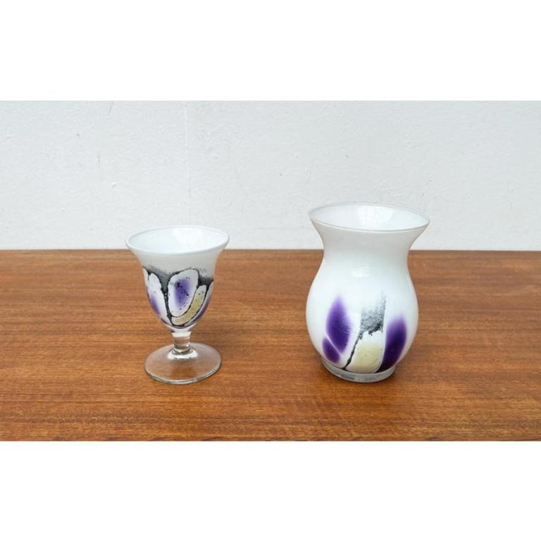 2er-Set Vase und Kelch aus deutschem Glas von Hans Jürgen Richartz, 1970er Jahre im Angebot 6