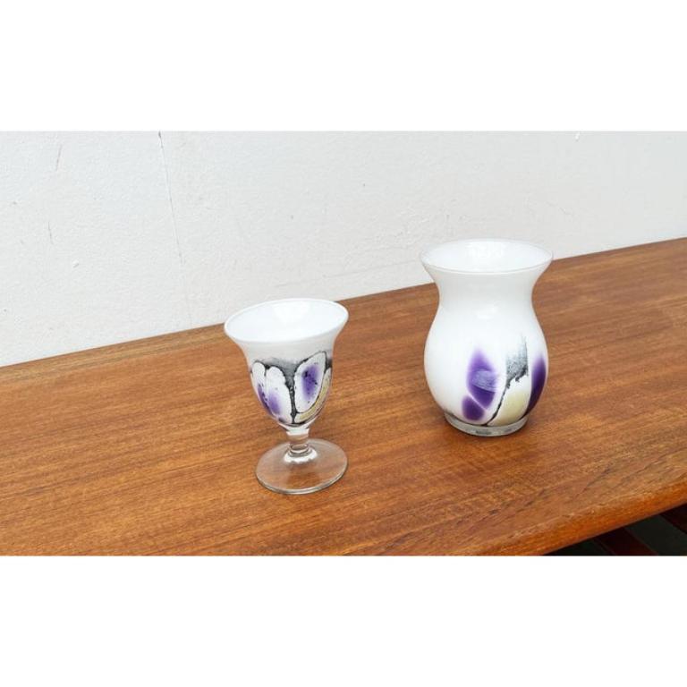 2er-Set Vase und Kelch aus deutschem Glas von Hans Jürgen Richartz, 1970er Jahre im Angebot 3