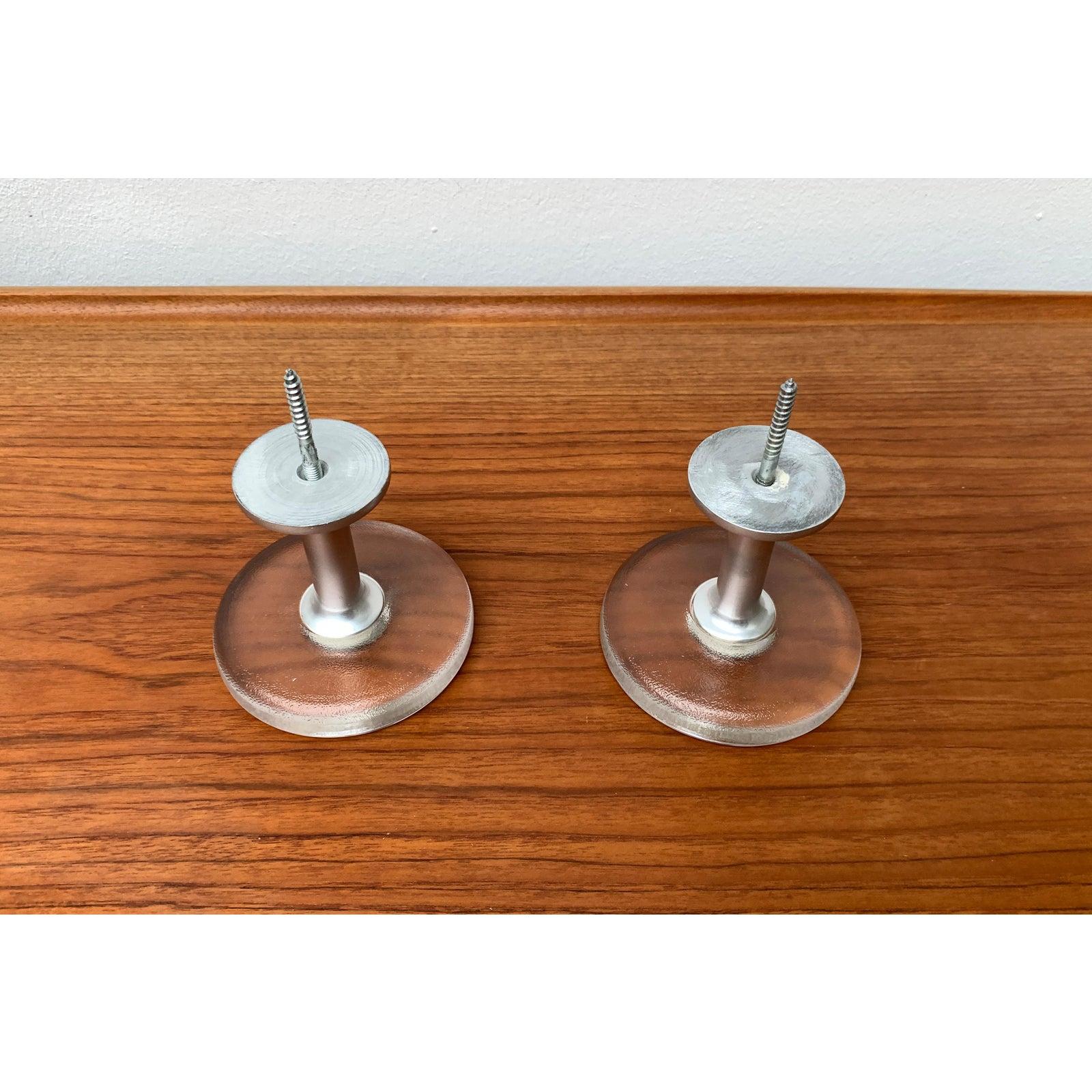 Ensemble de 2 porte-manteaux en métal et verre de Schönbuch, années 1970 en vente 2