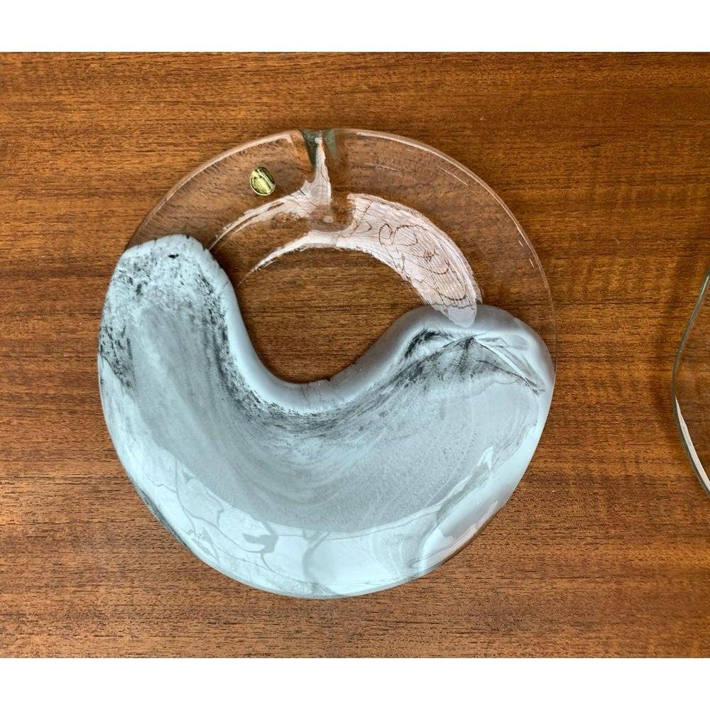 Ensemble de 2 assiettes et bols en verre de la collection d'art allemande Richartz, 1970 Excellent état - En vente à Hamburg, DE