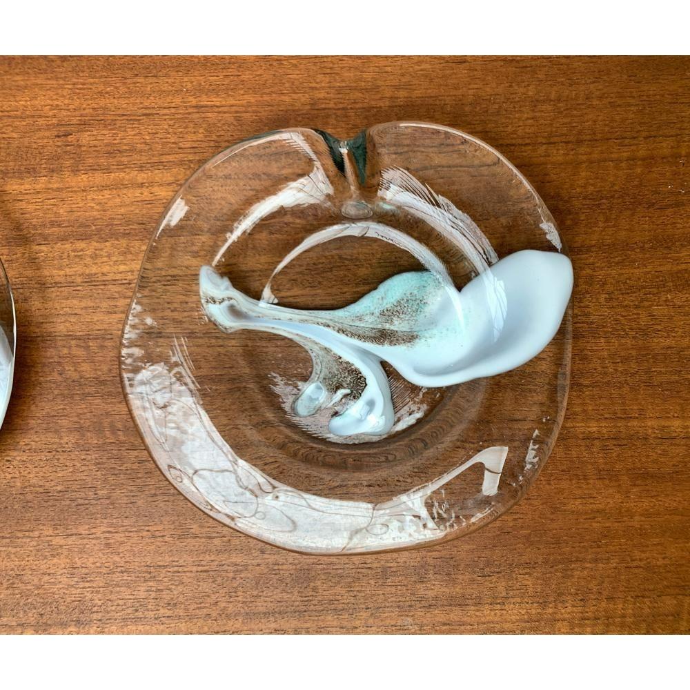 Verre Ensemble de 2 assiettes et bols en verre de la collection d'art allemande Richartz, 1970 en vente