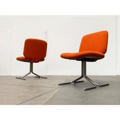 Set of 2 Vintage German Space Age Seat 150 Chairs by Herbert Hirche, 1970s