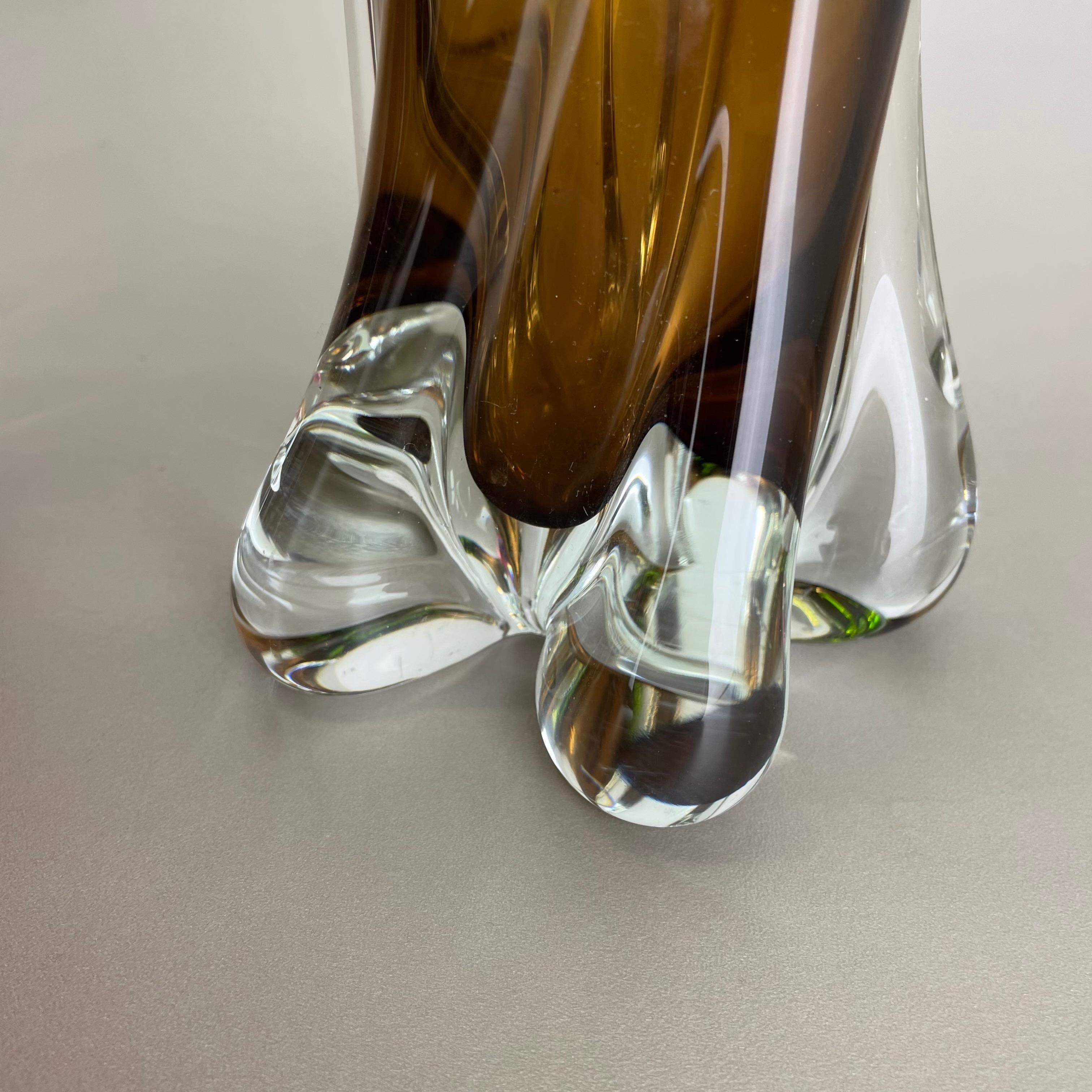 set of 2 Vintage Hand Blown Crystal Glass Vase by Joska, Germany, 1970s For Sale 5