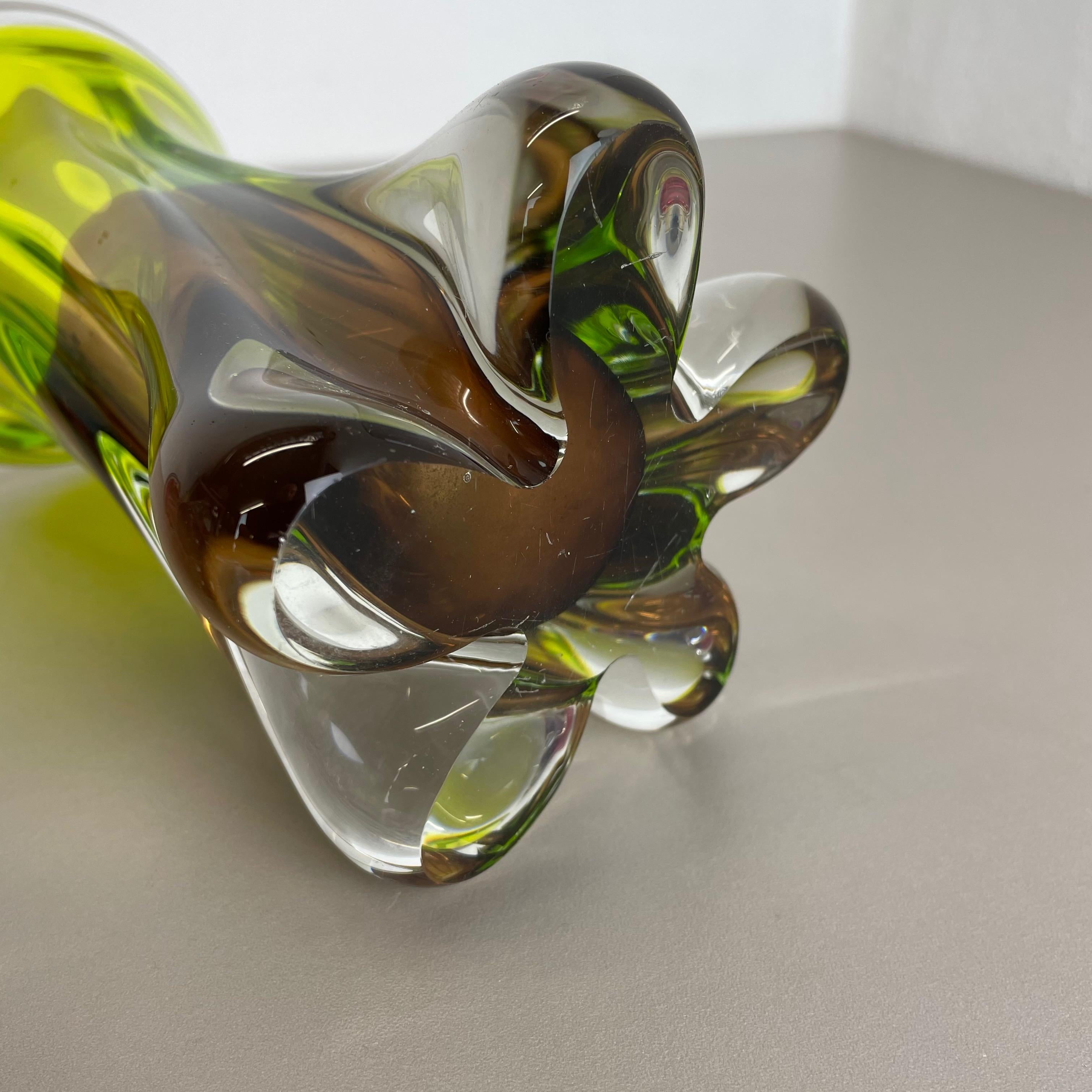 set of 2 Vintage Hand Blown Crystal Glass Vase by Joska, Germany, 1970s For Sale 12