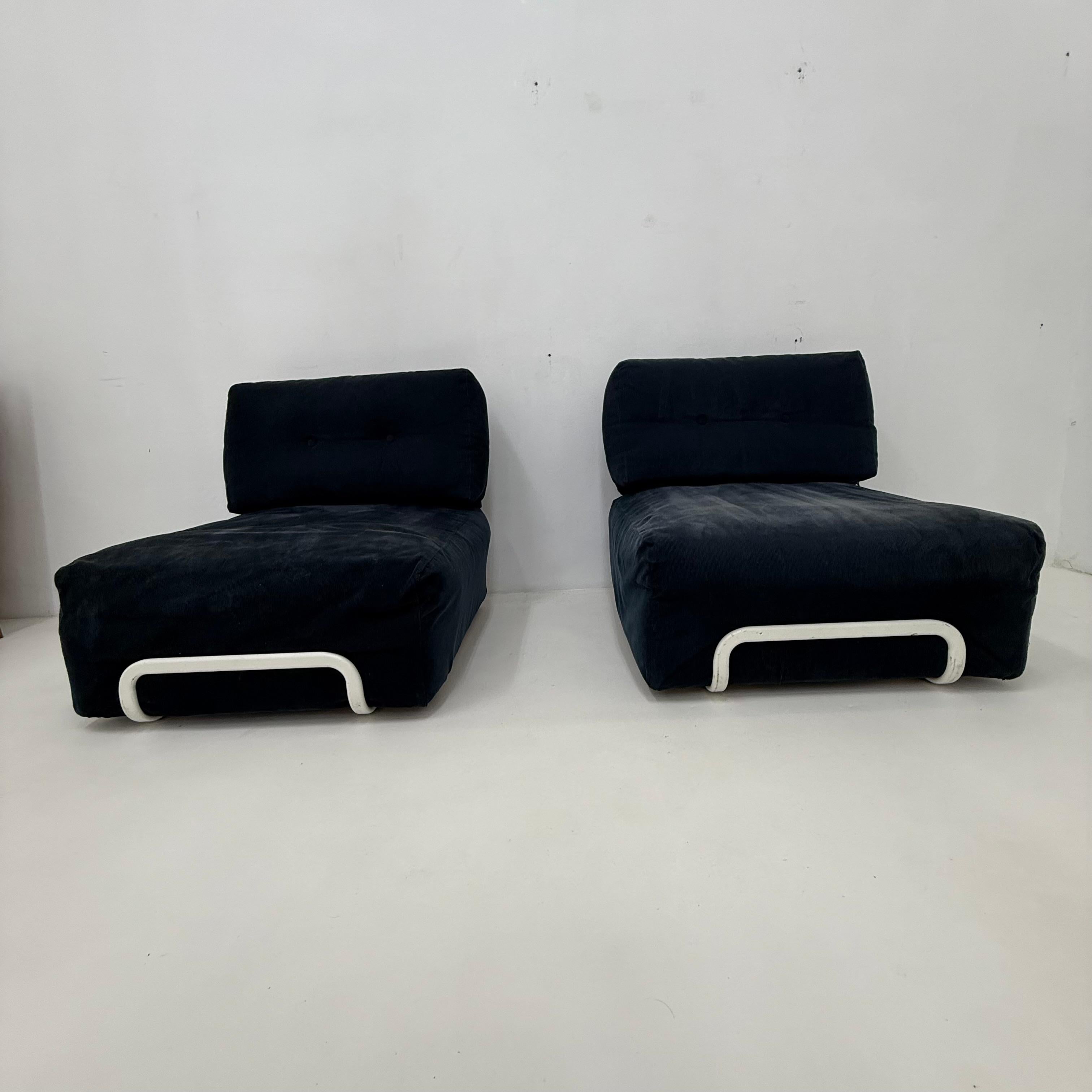 Suédois Lot de 2 chaises longues vintage Ikea Rorberg en vente