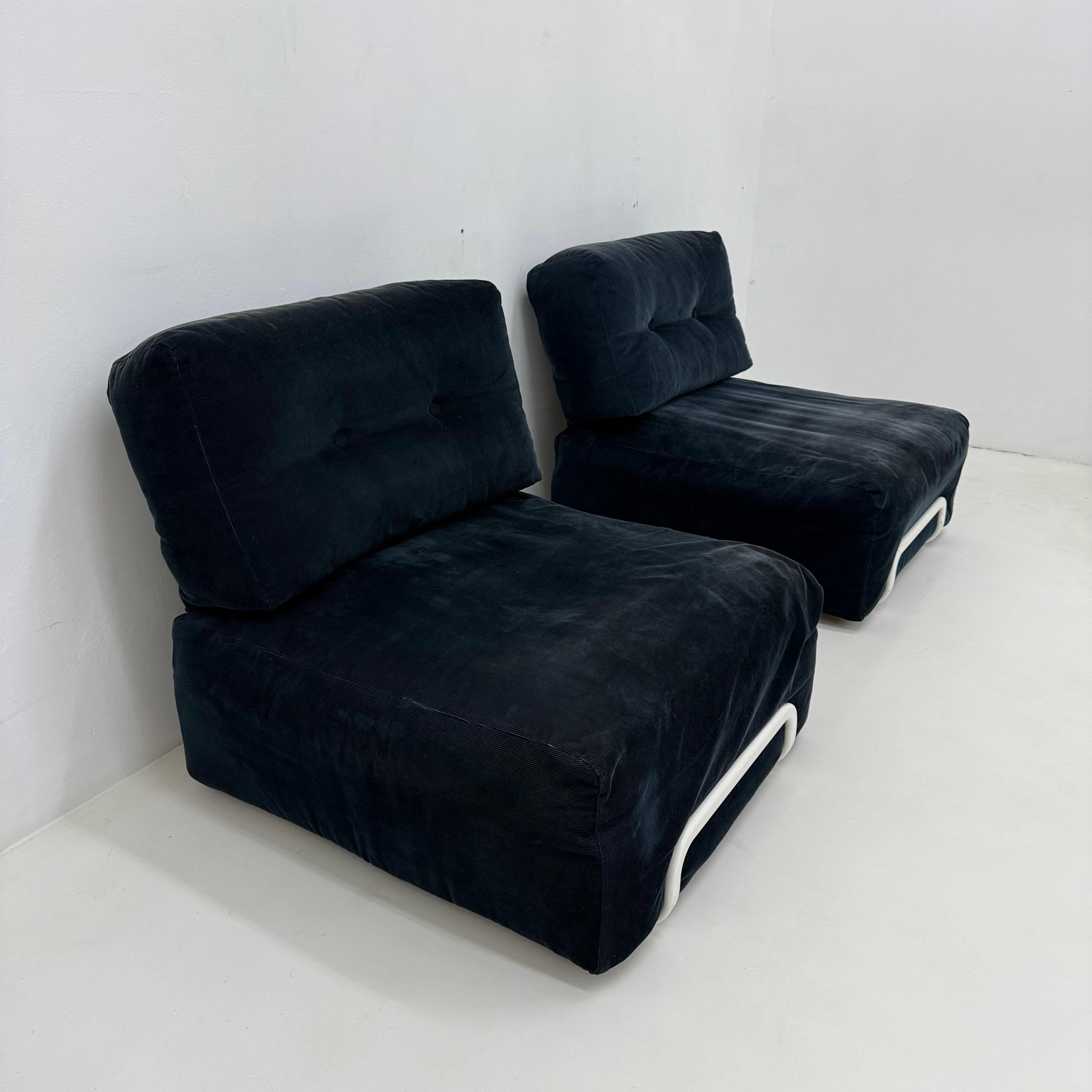 Métal Lot de 2 chaises longues vintage Ikea Rorberg en vente