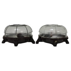 Set Of 2 Vintage Industrial Ceiling Lamp, Czechoslovakia, 1960's