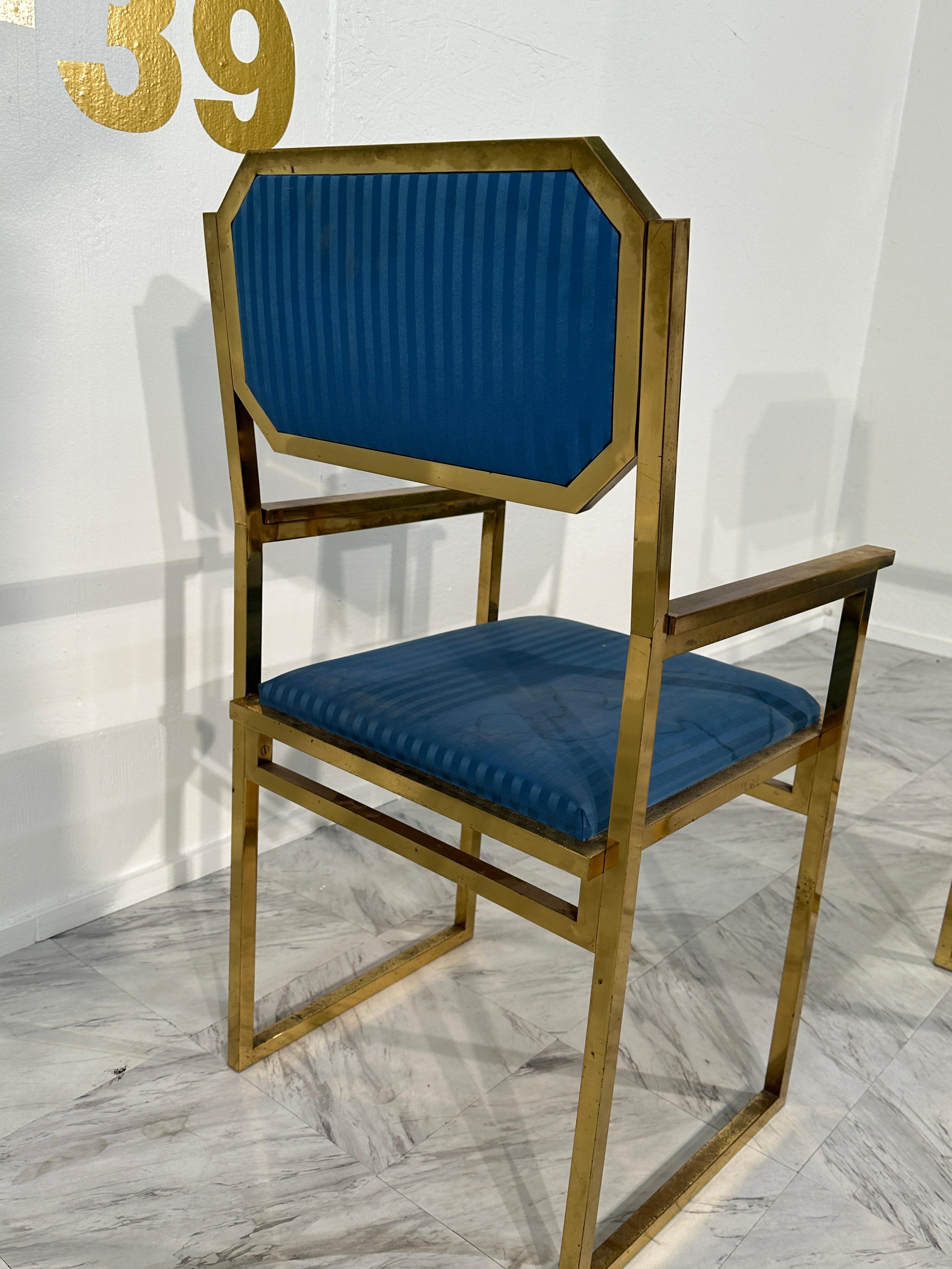 Mid-Century Modern Set of 2 Vintage Italian Dining Chairs by Romeo Rega 1970s