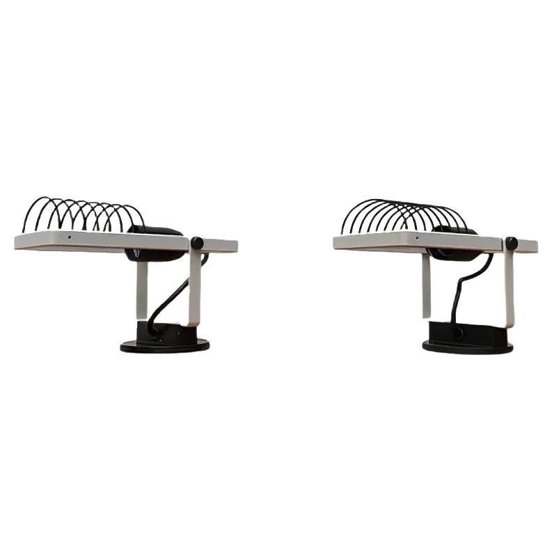 Ensemble de 2 appliques italiennes Sintesi Faretto par Ernesto Gismondi, 1970