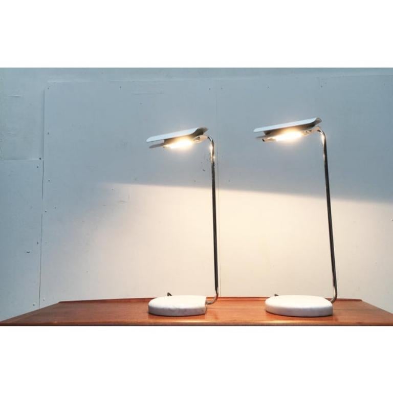 Ensemble de 2 lampes de table italiennes Tegola par Bruno Gecchelin, 1970 en vente 4