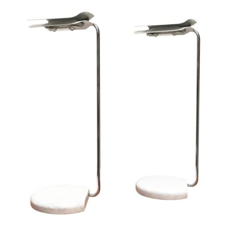 Ensemble de 2 lampes de table italiennes Tegola par Bruno Gecchelin, 1970