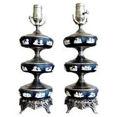 Juego de 2 lámparas vintage de Wedgwood