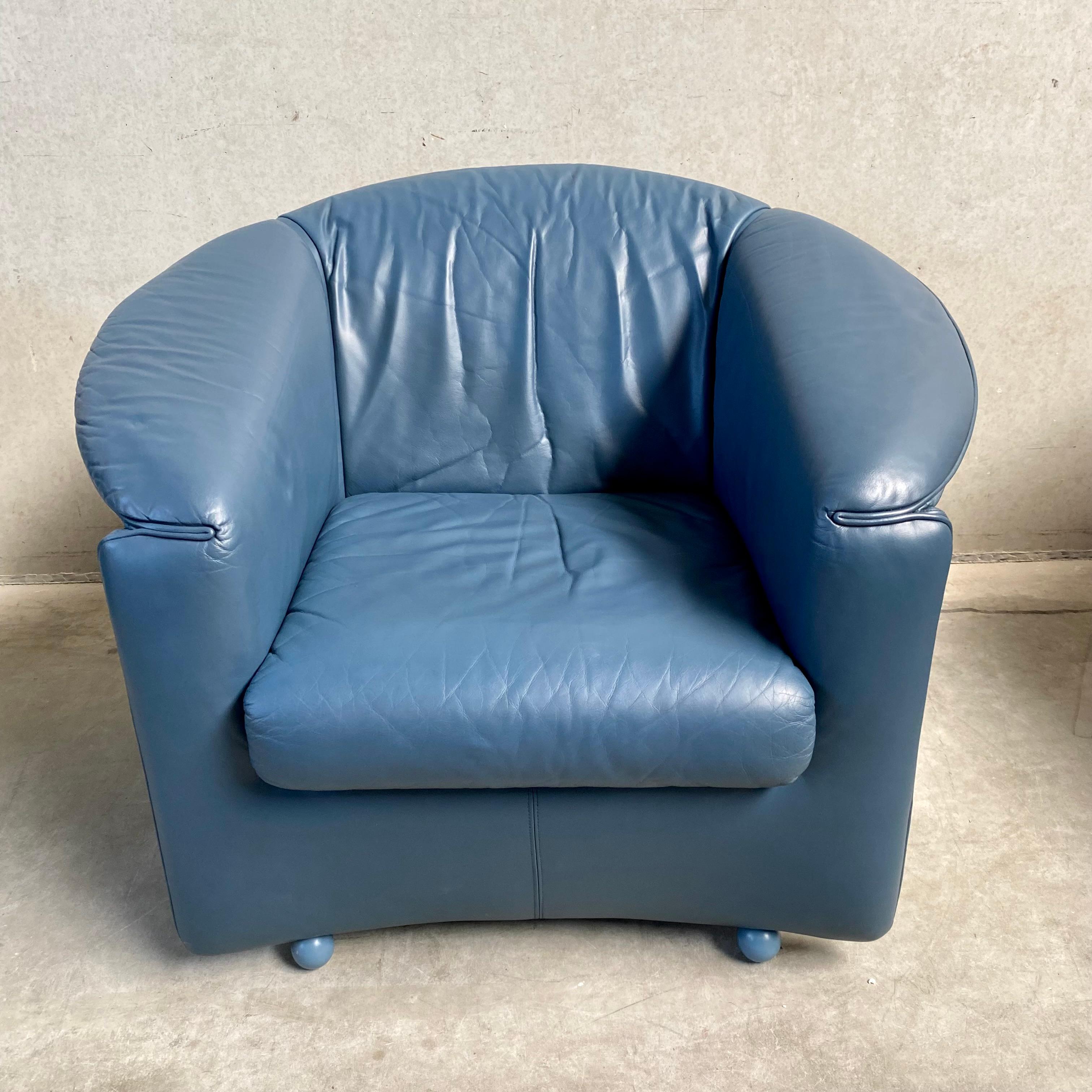 Ensemble de 2 fauteuils en cuir vintage de Paolo Piva pour Wittmann, Autriche, années 1980 en vente 9