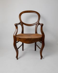 Set of 2 Vintage Louis Philippe Cherry Wood Armchairs, 19th Century