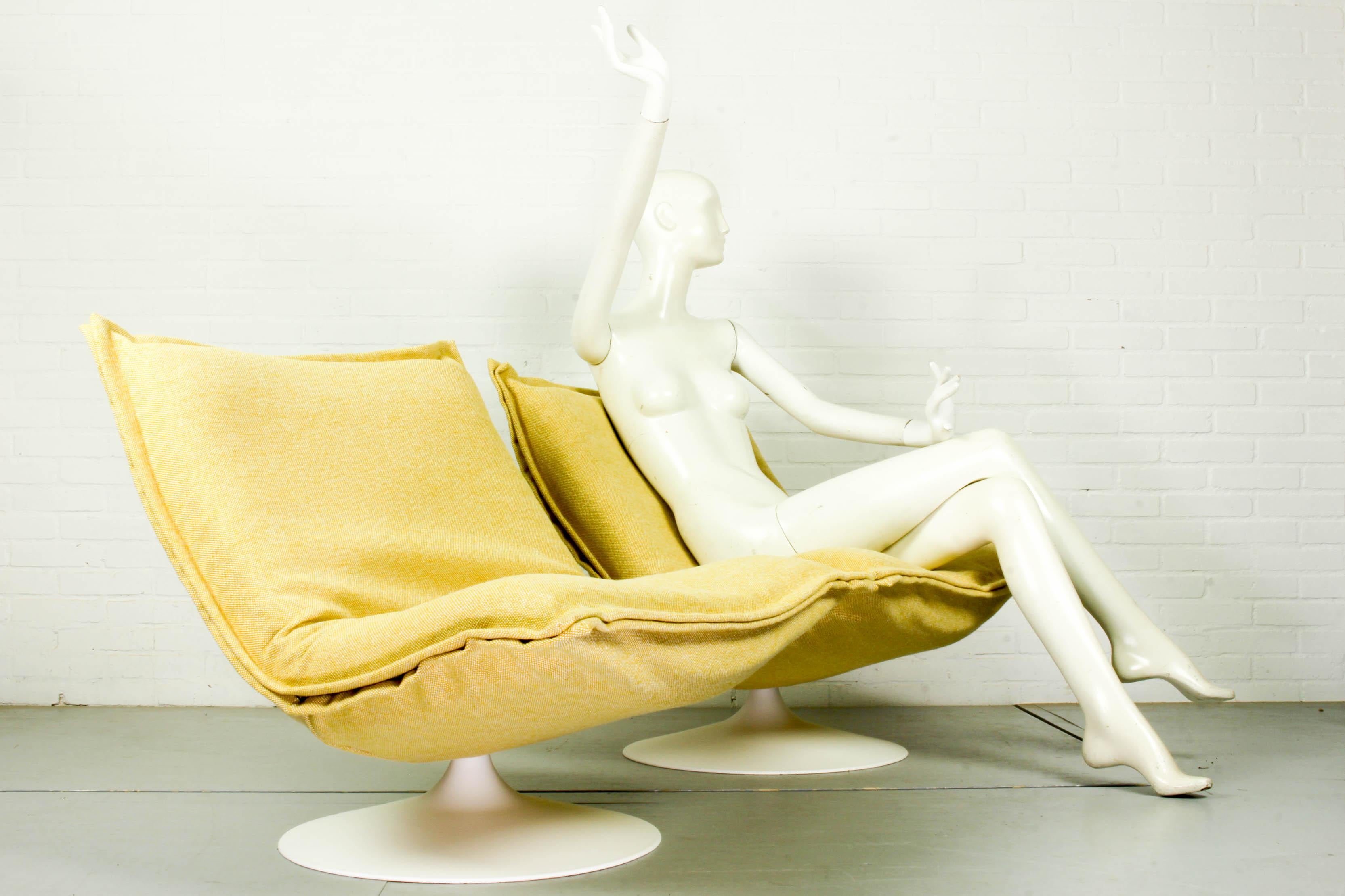Satz von 2 Vintage-Loungesesseln F980 von Harcourt für Artifort, 1975 1