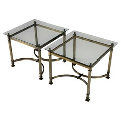 Set of 2 vintage metal side tables