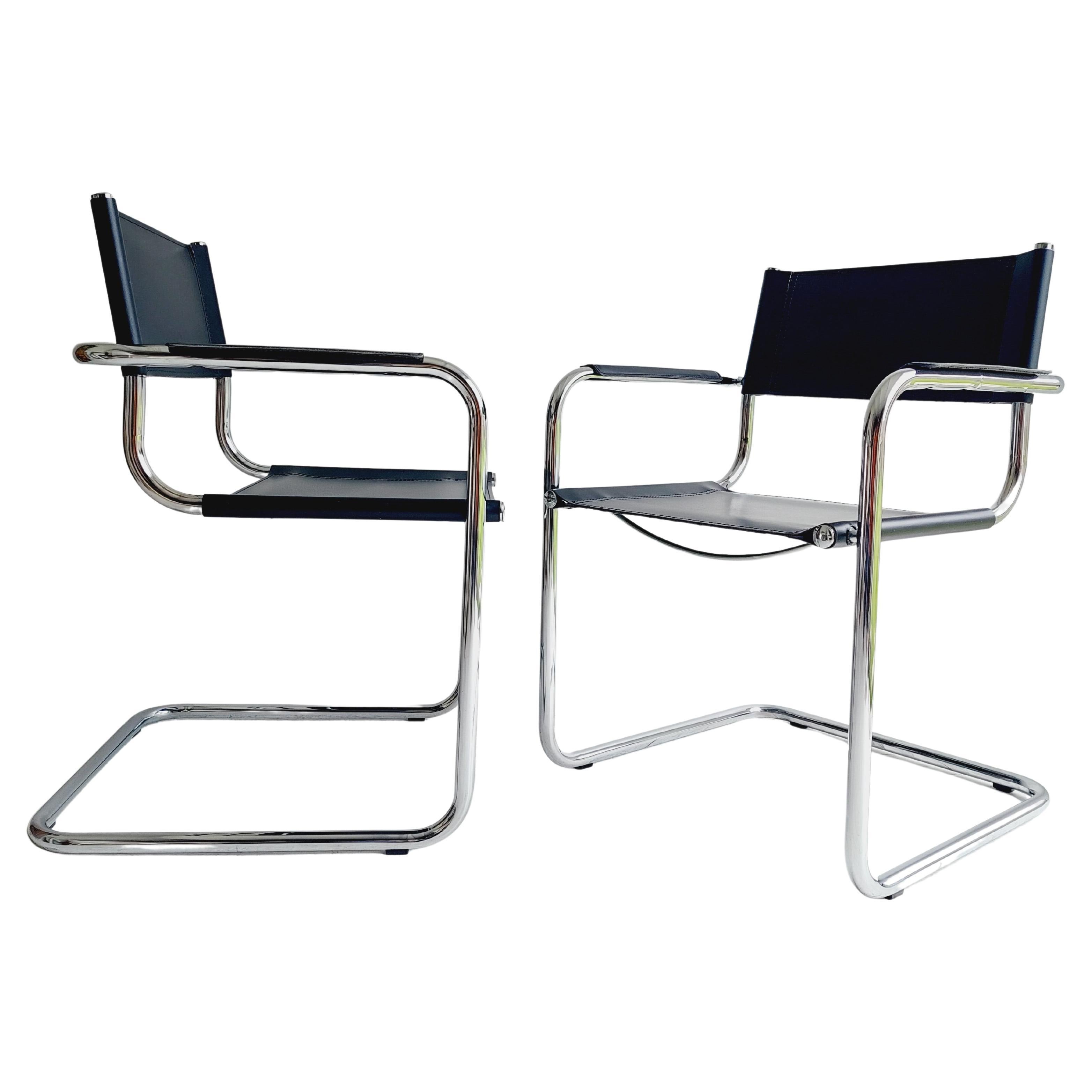 Set Of 2 Vintage Mid Century 1960's/70's Mart Stam Style Cantilever Dining Chair