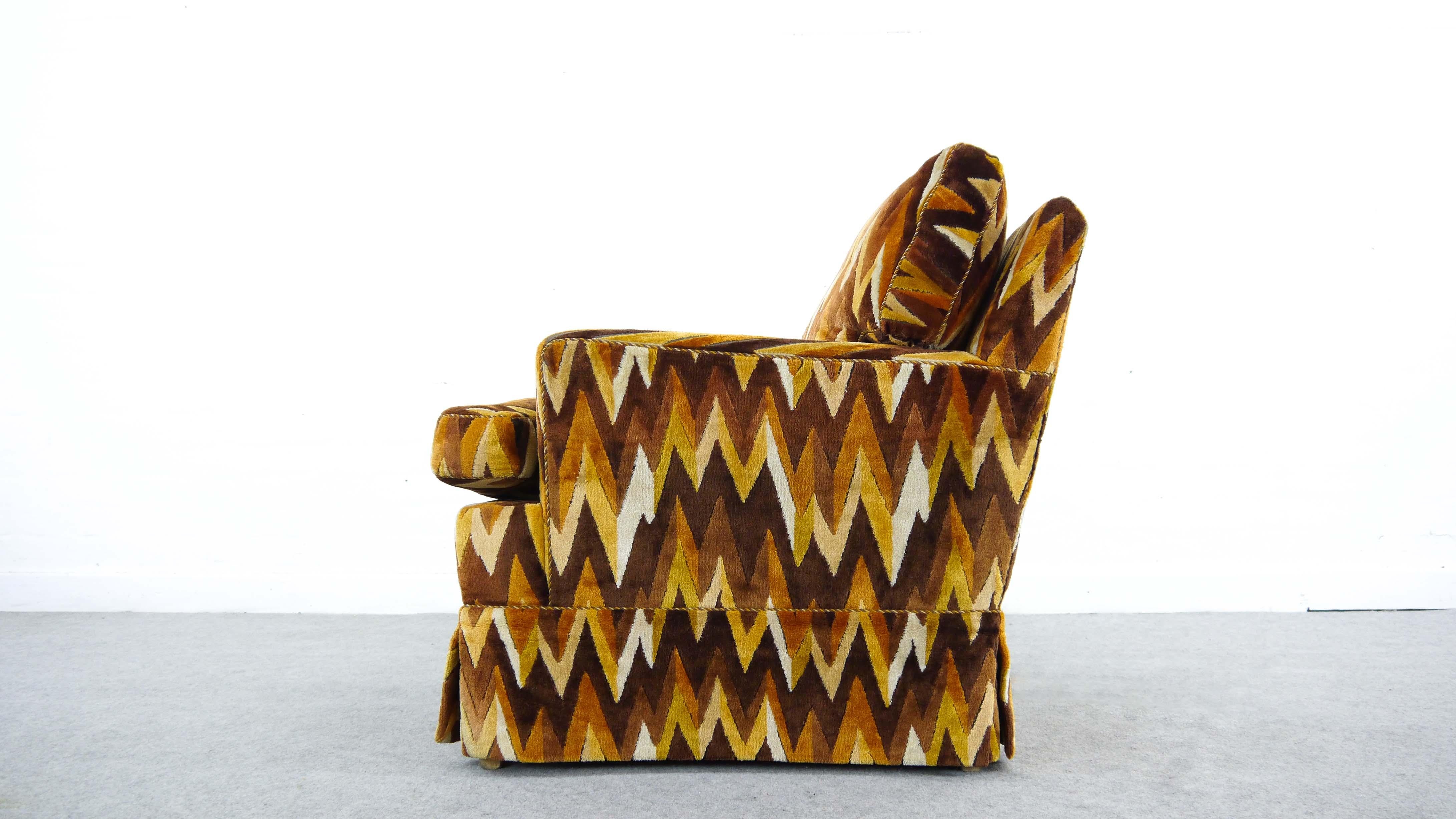 Satz von 2 Vintage Missoni Style Zig Zag Stühlen von Bielefelder Werkstätten im Angebot 8