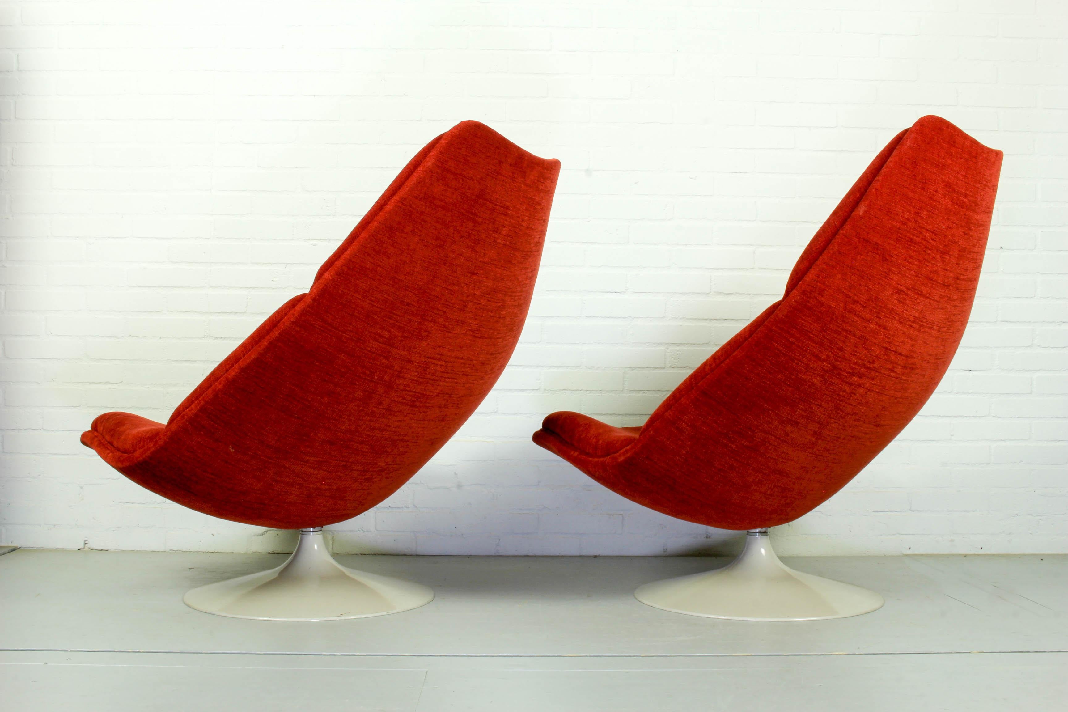 Dutch Set of 2 Vintage Model F510 Lounge Chairs by Geoffrey Harcourt for Artifort, 196