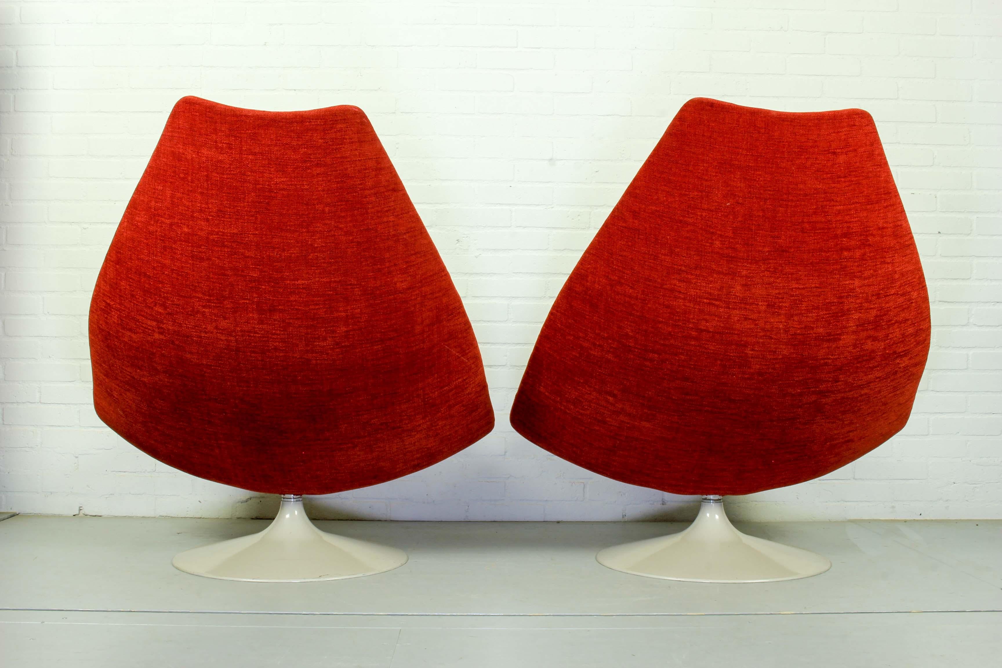 Set of 2 Vintage Model F510 Lounge Chairs by Geoffrey Harcourt for Artifort, 196 In Good Condition In Appeltern, Gelderland